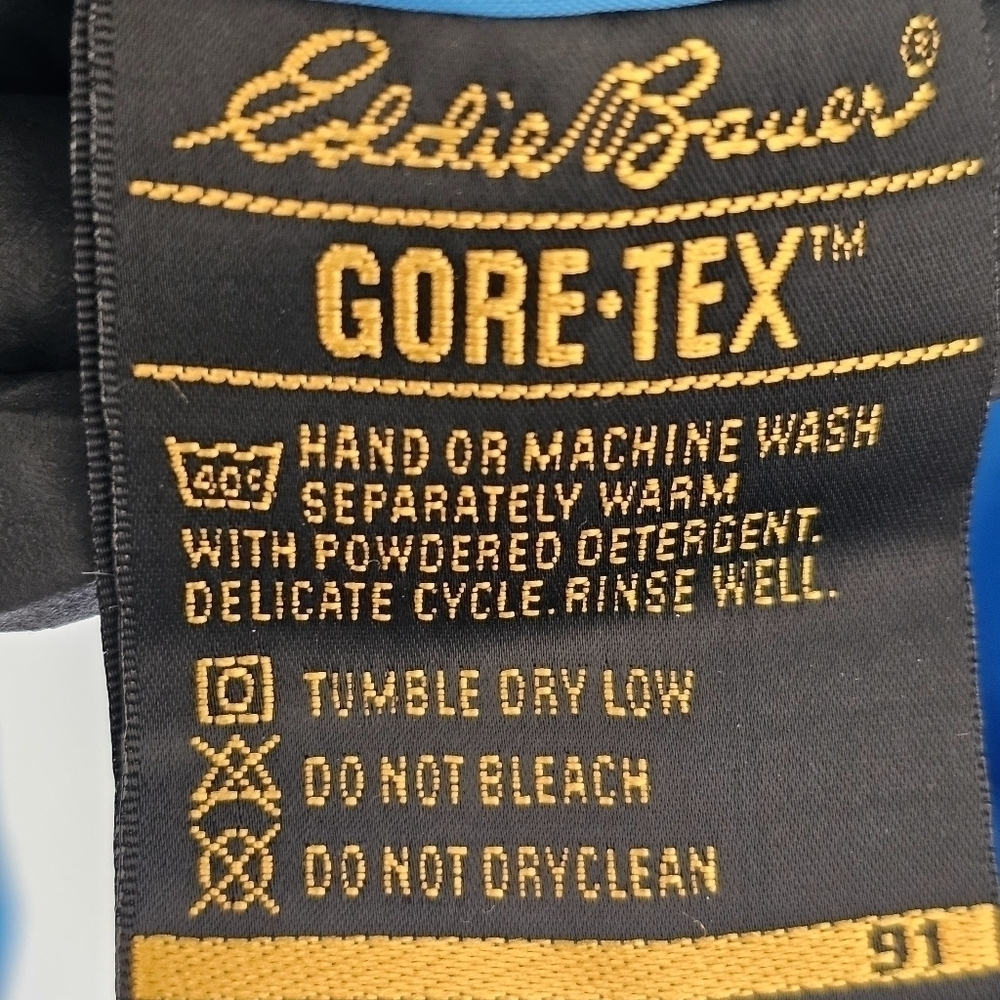 Vintage Eddie Bauer Gore-Tex Bright Blue Windbreaker Pullover Jacket Size Large - Picture 4 of 11